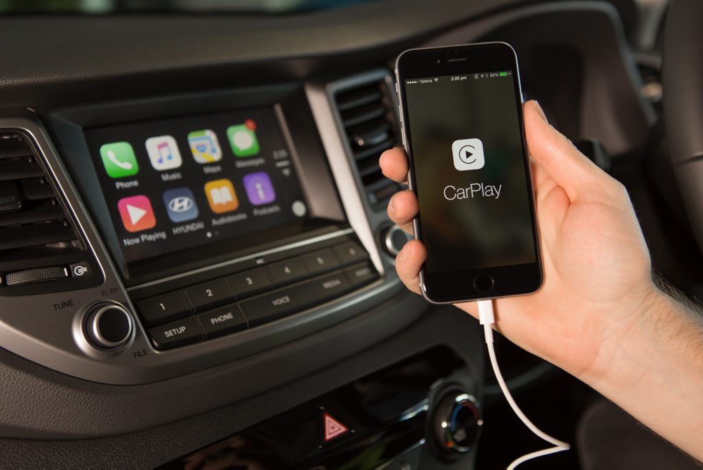 The Tucson is compatible with Apple CarPlay The Tucson is compatible with Apple CarPlay